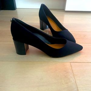 Navy block heels
